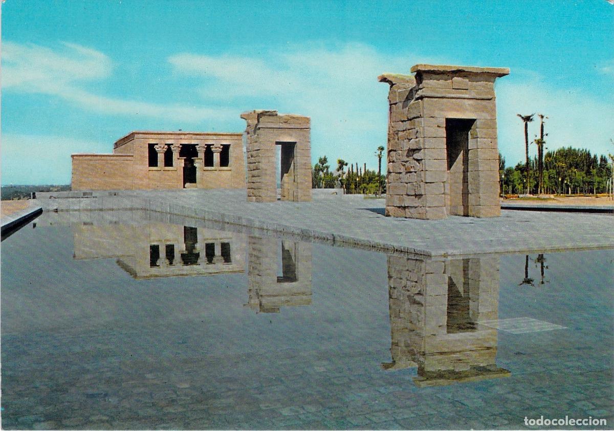 Postales: Postal de Madrid - El Templo de Debod y Estanque - Foto 1