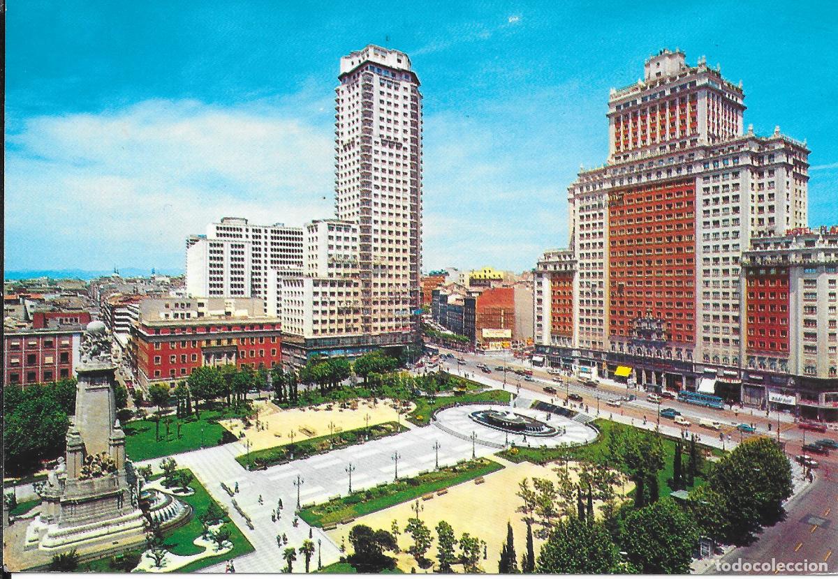 Postales: [POSTAL] Plaza de Espa&ntilde;a. Madrid A&ntilde;o 1975 (circulada)