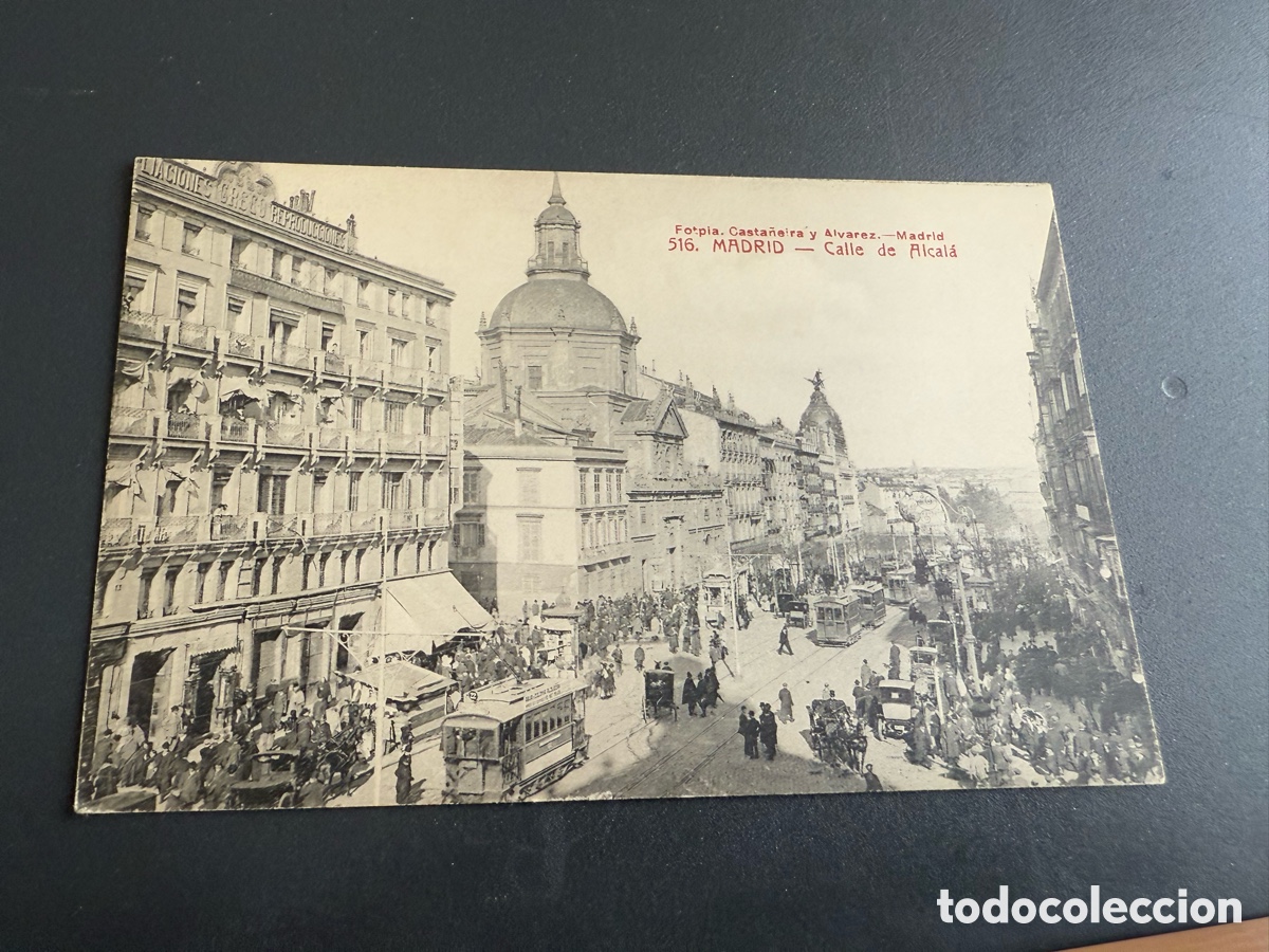 Postales: Postal. MADRID. 516. Calle de Alcal&aacute;. Fototipia CASTA&Ntilde;EIRA
