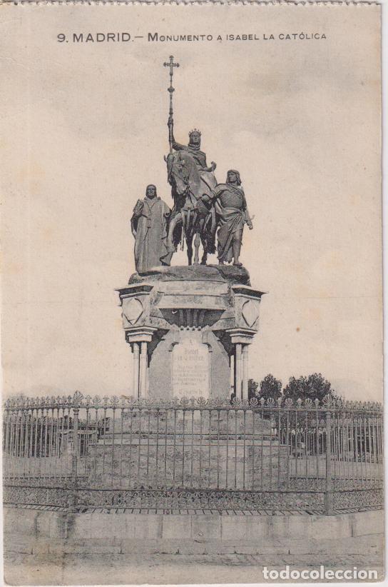 Postales: MADRID, MONUMENTO A ISABEL LA CAT&Oacute;LICA - GRAFOS MADRID N&ordm;9 - S/C