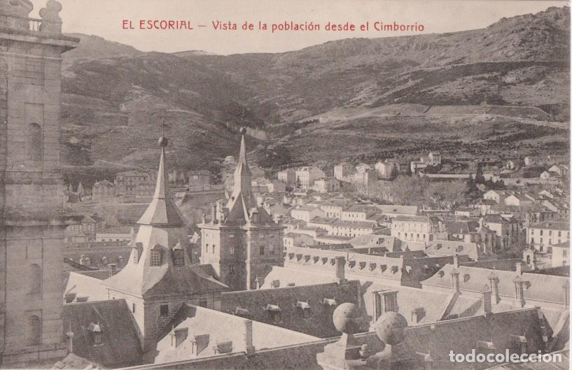 Postales: EL ESCORIAL, VISTA DE LA POBLACION DESDE EL CIMBORRIO - FOTOTIPIA CASTA&Ntilde;EIRA - S/C