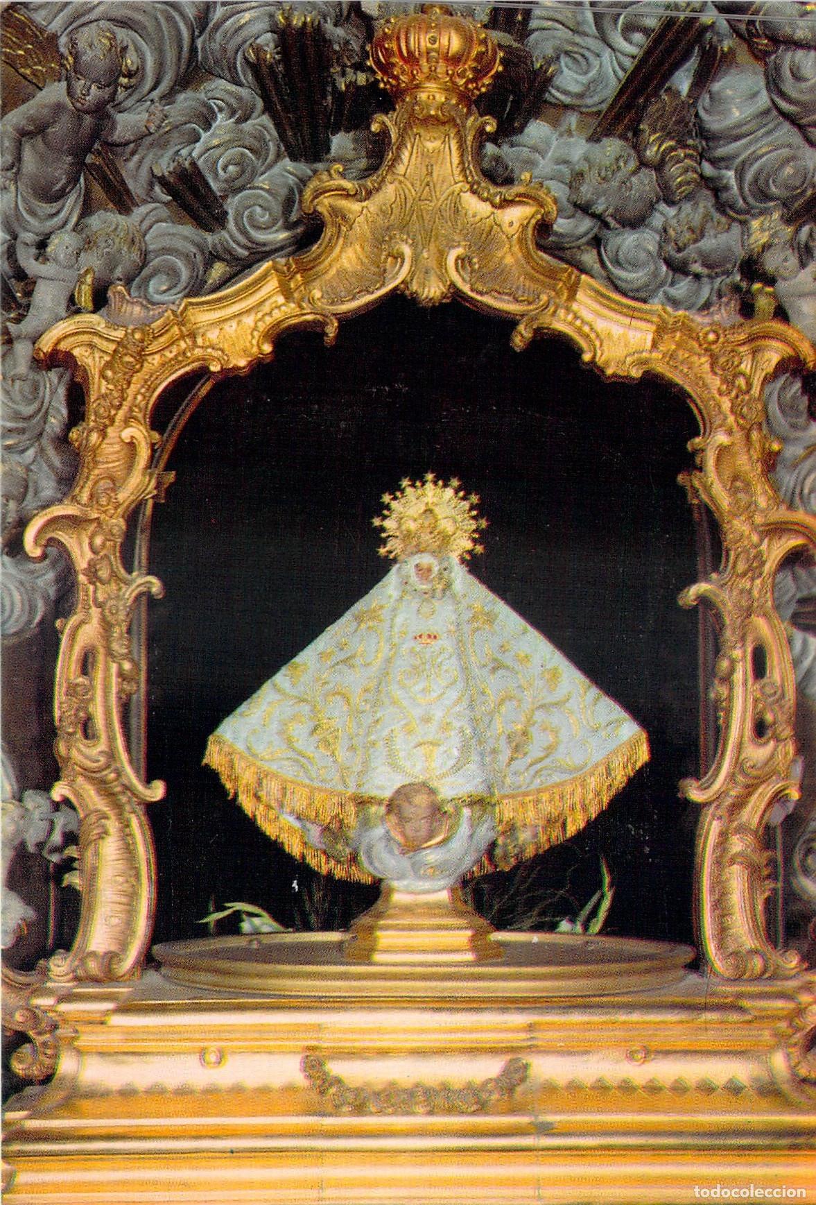 Postales: Postal de la Virgen en Retablo Dorado, Ediciones Azul Madrid