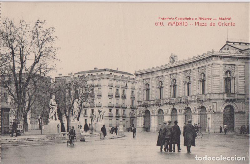 Postales: MADRID, PLAZA DE ORIENTE - FOTOTIPIA CASTA&Ntilde;EIRA Y ALVAREZ - S/C
