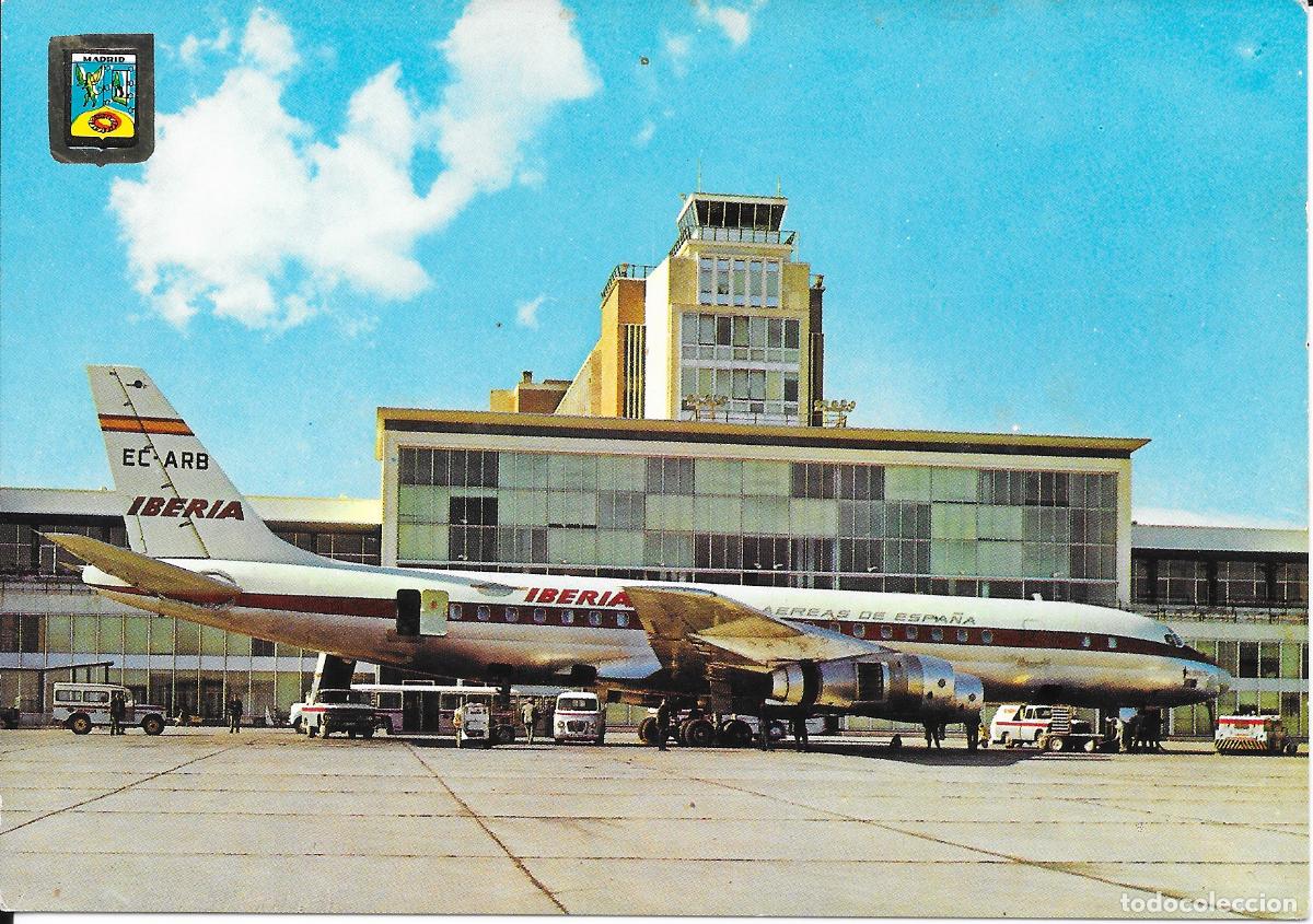 Postales: [POSTAL] Douglas DC-8 Jet. Aeropuerto de Barajas. Madrid (sin circular)