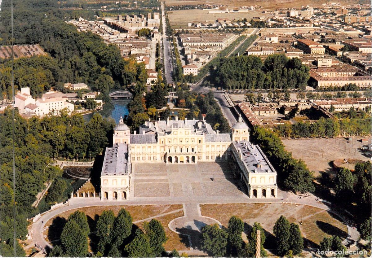 Postales: Postal Palacio Real de Aranjuez, Vista A&eacute;rea, Madrid