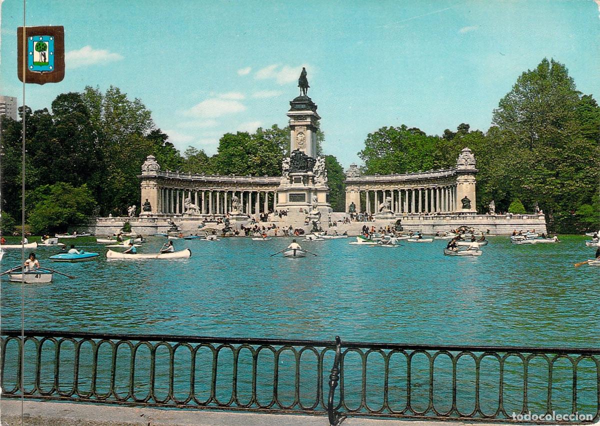Postales: Postal Madrid Estanque del Retiro y Monumento a Alfonso XII