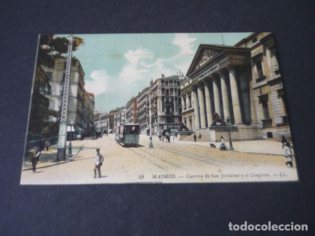 Postales: MADRID CARRERA DE SAN JERONIMO Y EL CONGRESO