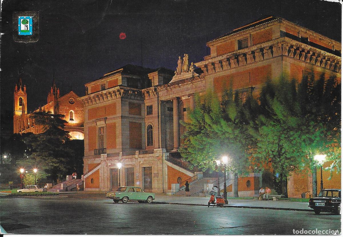 Postales: [POSTAL] Museo del Prado. Nocturno. Madrid. A&ntilde;o 1976 (circulada)