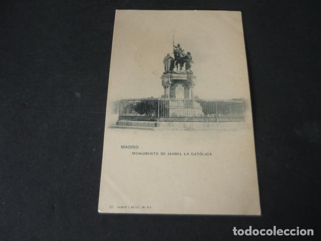 Postais: MADRID MONUMENTO DE ISABEL LA CATOLICA HAUSER Y MENET SIN DIVIDIR