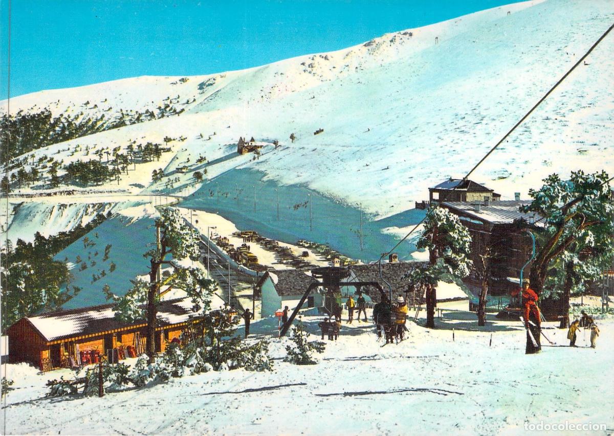 Postales: Postal Puerto de Navacerrada Madrid Telesilla y Nieve