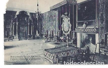 Postales: ANTIGUA POSTAL MONASTERIO DEL ESCORIAL PALACIO SALON DE AUDICIONES J ROIG