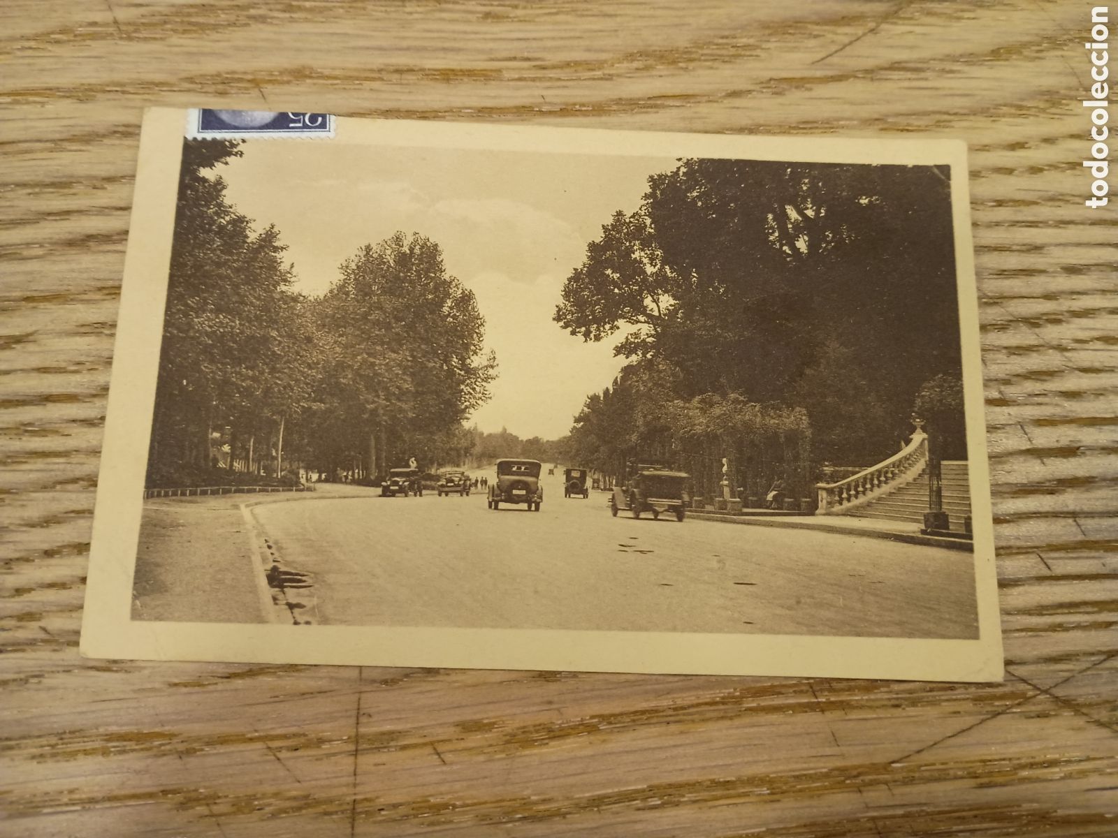 Postales: MADRID - EL RETIRO, PASEO DE COCHES - PUBLICITARIA ALMAC&Eacute;N DE CURTIDOS FRANCISCO ANGULO L&Oacute;PEZ