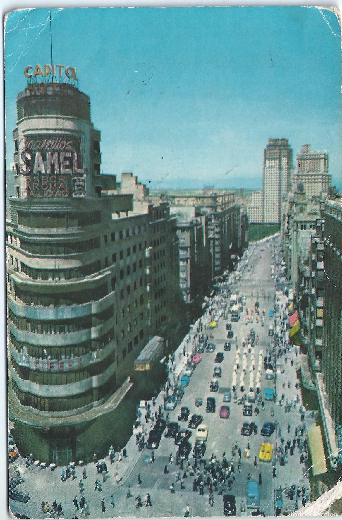 Postales: Edificio Capitol - Camel - Gran V&iacute;a - Madrid (1959) - Postal circulada