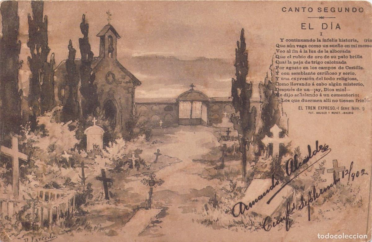 Postales: Postal Cementerio El Tren Expreso de Campoamor Hauser y Menet