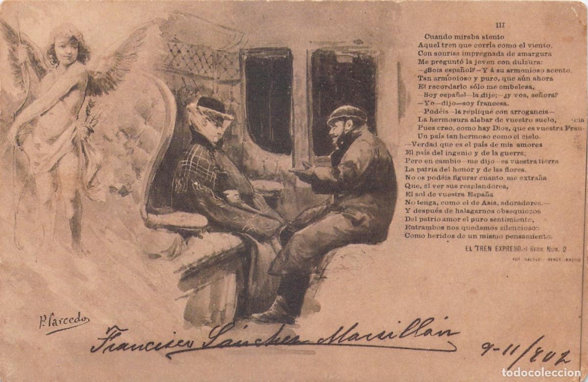 Postales: Postal El Tren Expreso de Campoamor, Hauser y Menet