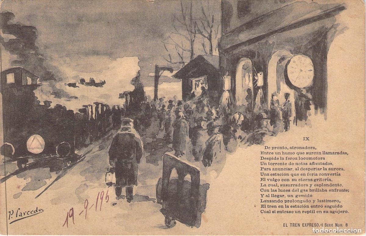 Postales: Tarjeta Postal El Tren Expreso Hauser y Menet Serie I N&uacute;mero 8