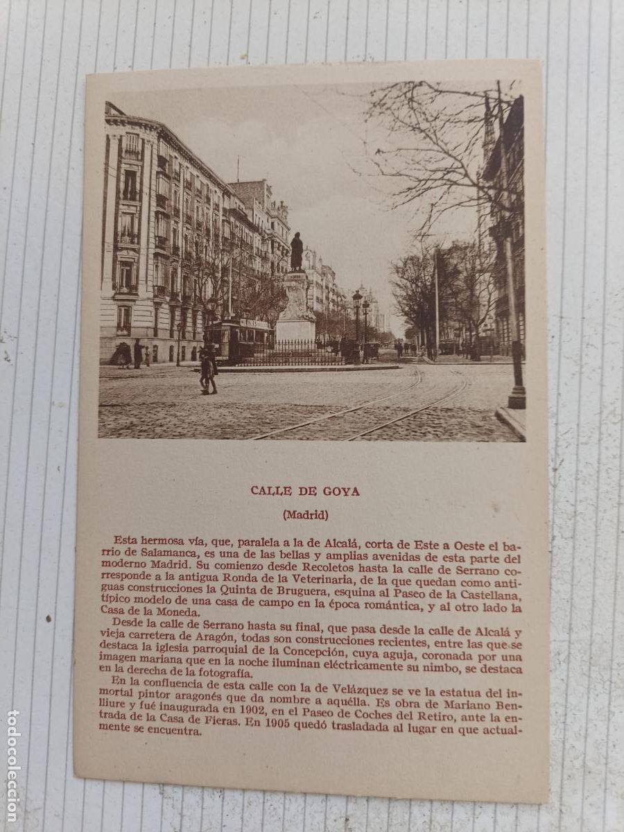Postales: Madrid. Calle de Goya. Postal formato antiguo