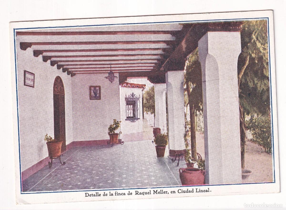 Postales: Curioso secante con imagen detalle de la finca de Raquel Meller en Ciudad Lineal Madrid.