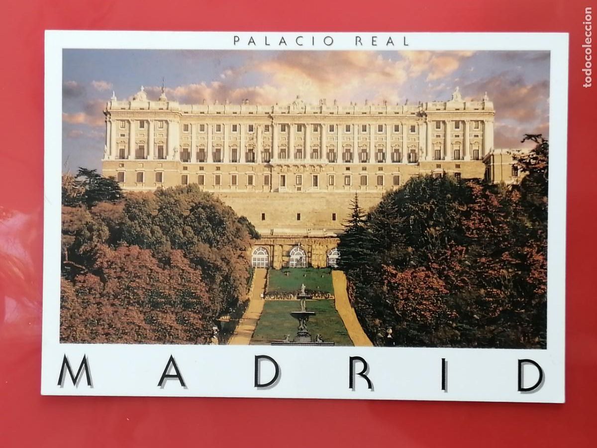 Postales: POSTAL 18743 ESCRITA-EDICIONES 07 349 MADRID PALACIO REAL PARQUE DEL MORO