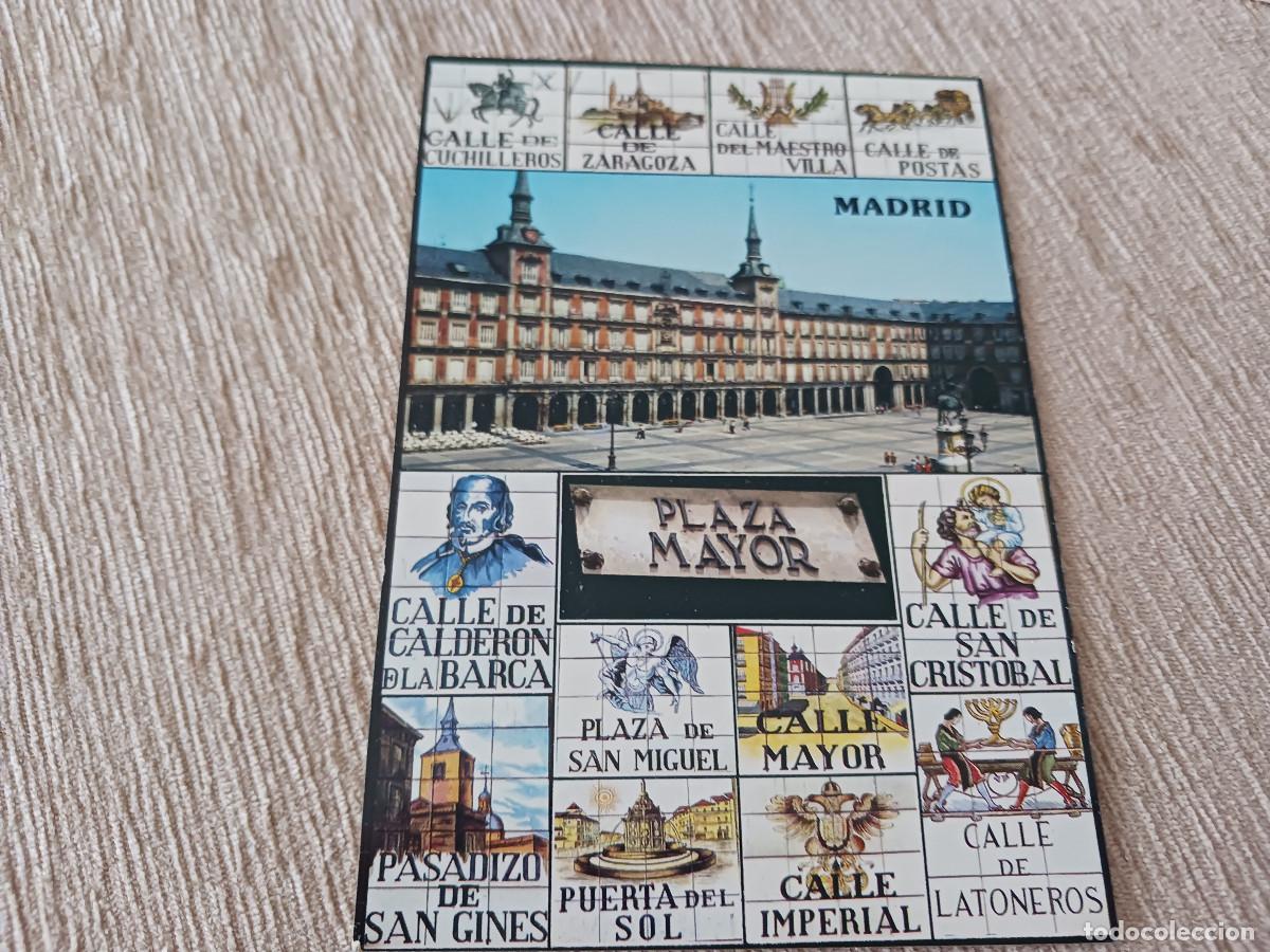 Postales: POSTAL DE MADRID. A&Ntilde;O 1985. PLAZA MAYOR, AZULEJOS CALLES MADRILE&Ntilde;AS, ED. dominguez