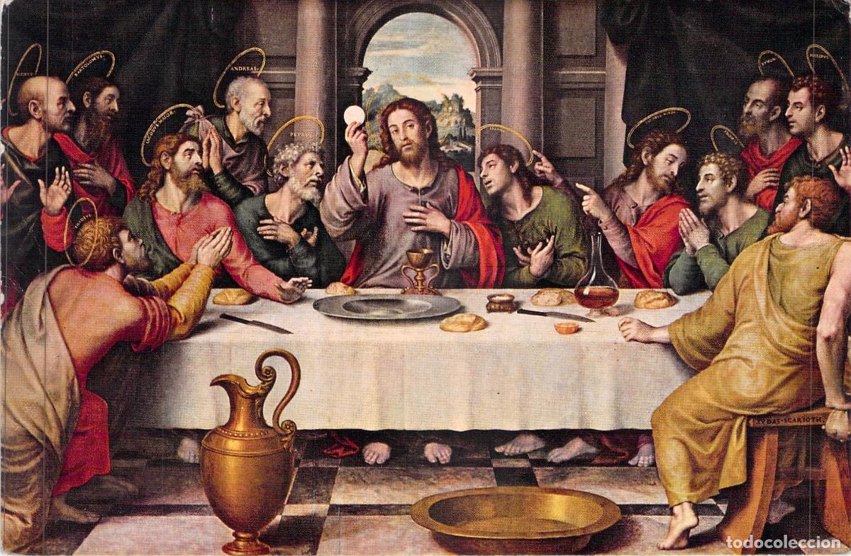 Postales: Postal Museo del Prado, Juan de Juanes, La &Uacute;ltima Cena