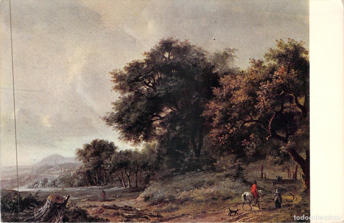 Postales: Postal Museo del Prado: Paisaje de Meindert Hobbema