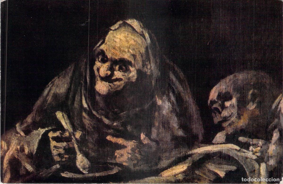 Postales: Postal Museo del Prado Goya Dos Viejos Comiendo Sopas Pinturas Negras