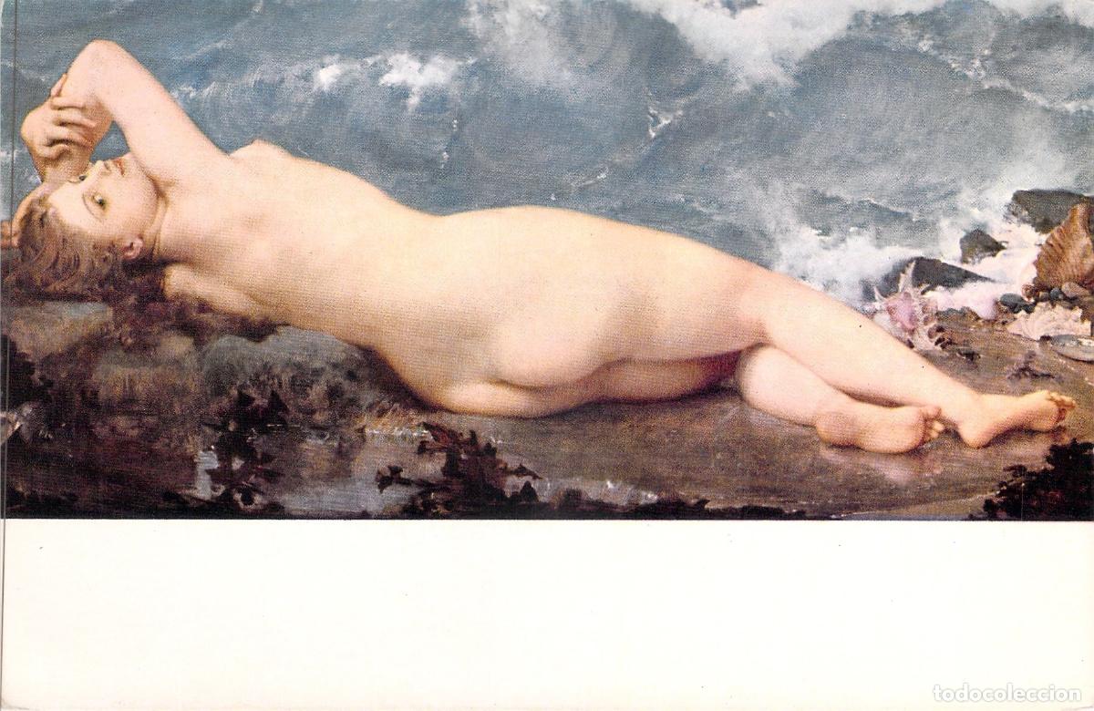 Postales: Postal Museo del Prado Paul Baudry La Perla y la Ola
