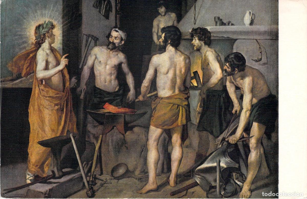 Postales: Postal Museo del Prado, Vel&aacute;zquez: La Fragua de Vulcano