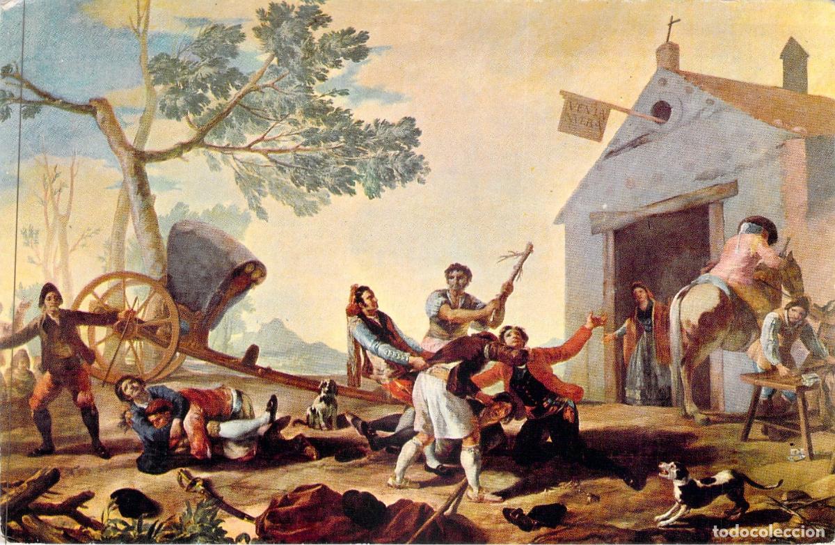 Postales: Postal Museo del Prado, Goya, Ri&ntilde;a en la Venta Nueva