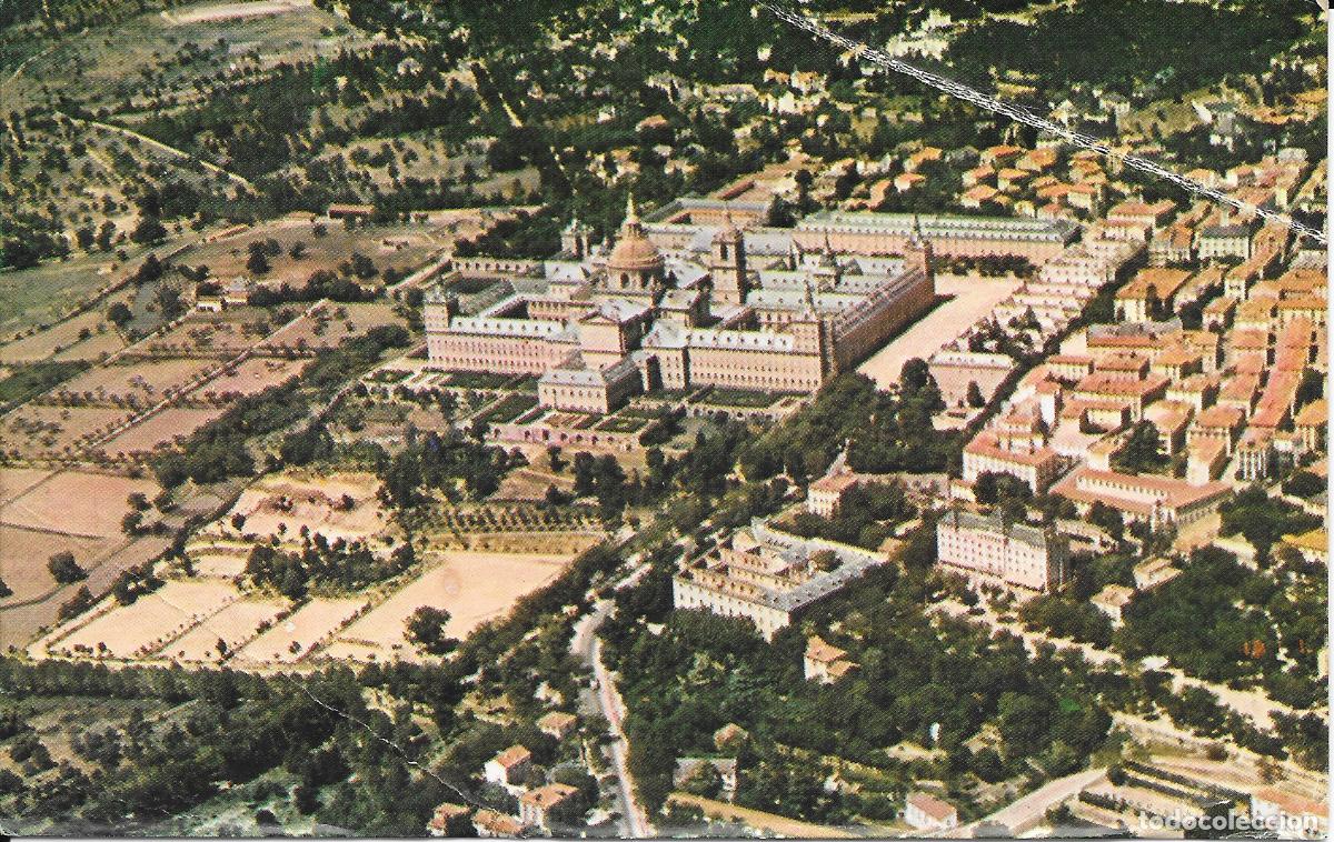 Postales: [POSTAL] Iberia. L&iacute;neas a&eacute;reas de Espa&ntilde;a. Monasterio del Escorial (Madrid) A&ntilde;os 60' (circulada)