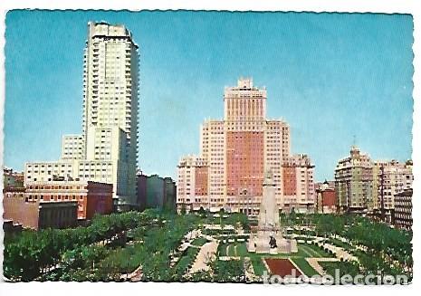 Postales: PLAZA DE ESPA&Ntilde;A. MONUMENTO A CERVANTES.- MADRID