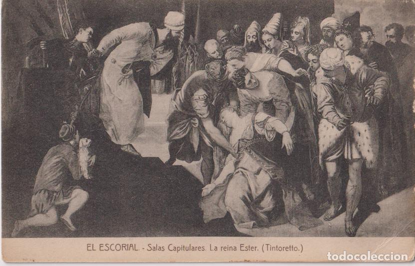 Postales: EL ESCORIA, OBRA DE TINTORETTO, LA REINA ESTER - EDICI&Oacute;N HIJOS DE NICOLAS SERRANO - S/C
