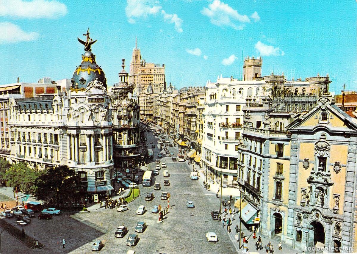 Postales: Postal de Madrid Calle de Alcal&aacute; y Avenida Jos&eacute; Antonio