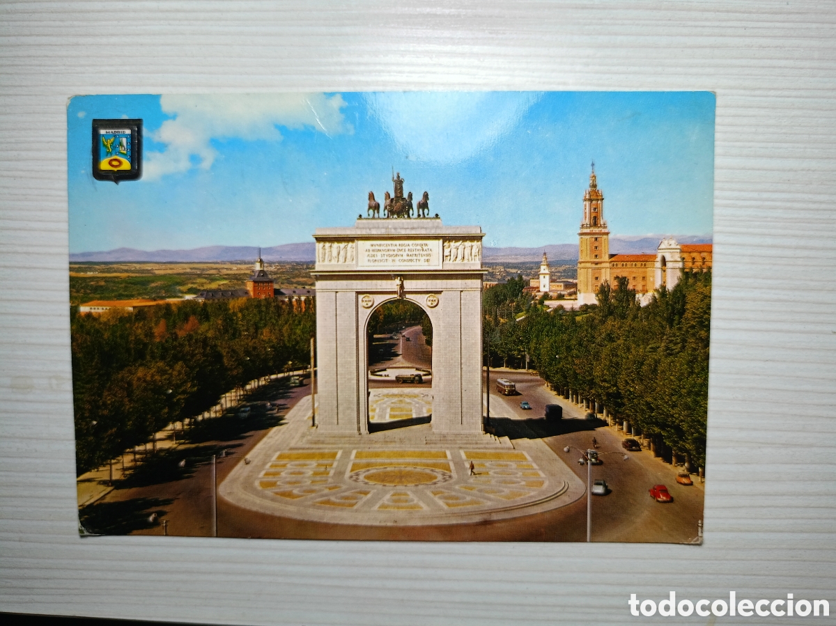 Postales: Madrid, Arco de la Victoria, Circulada a&ntilde;os 50