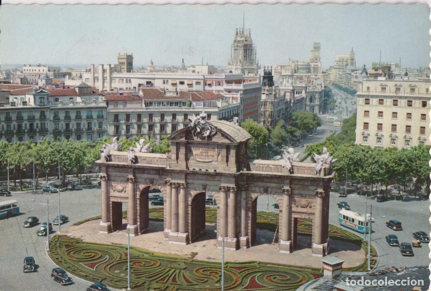 Postales: MADRID, PANOR&Aacute;MICA DE LA PUERTA DE ALCALA &ndash; GARCIA GARRABELLA N&ordm;11 &ndash; CIRCULADA