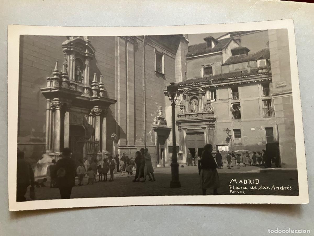 Postales: MADRID POSTAL FOTOGR&Aacute;FICA PLAZA DE SAN ANDRES FOTO VOLK