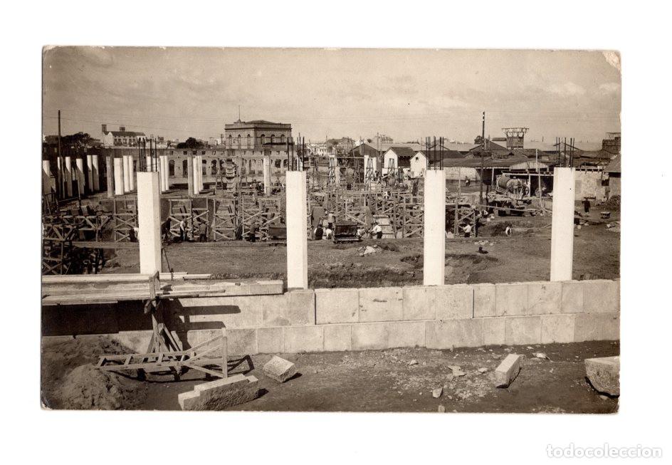 Postales: EDIFICIO EN CONSTRUCCI&Oacute;N. POSTAL FOTOGR&Aacute;FICA FECHADA EN MADRID 1918.