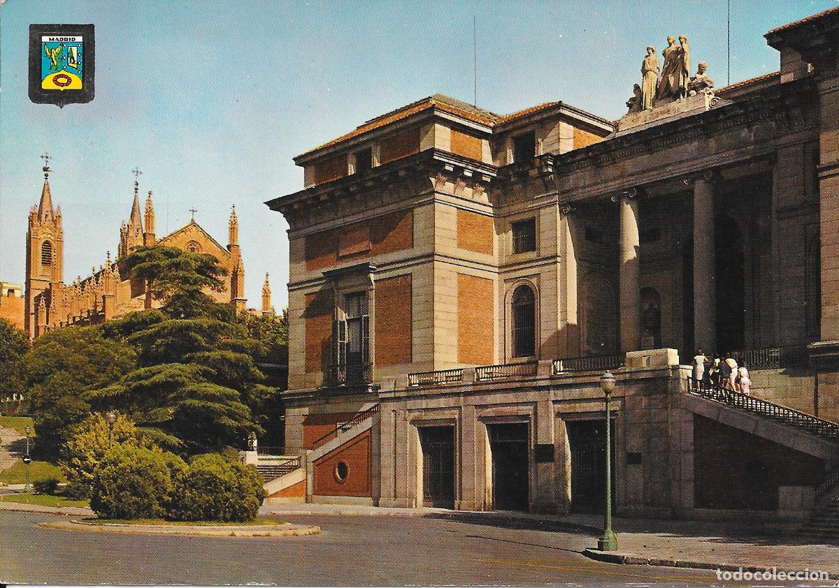 Postales: [POSTAL] Museo del Prado y los Jer&oacute;nimos. Madrid (circulada)