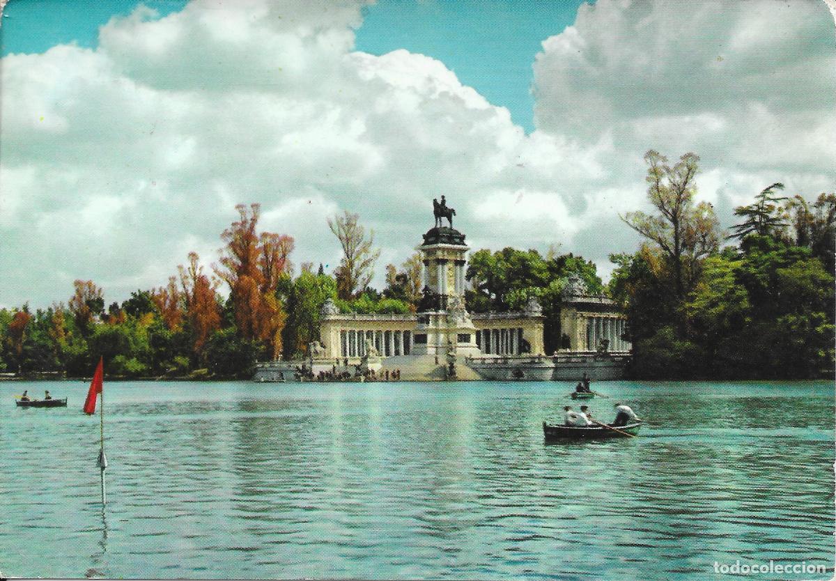Postales: [POSTAL] Parque del Retiro. Estanque. Madrid A&ntilde;o 1964 (circulada)