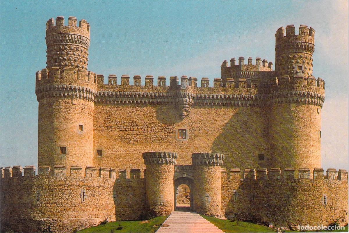 Postales: Postal Castillo de Manzanares el Real Madrid Espa&ntilde;a