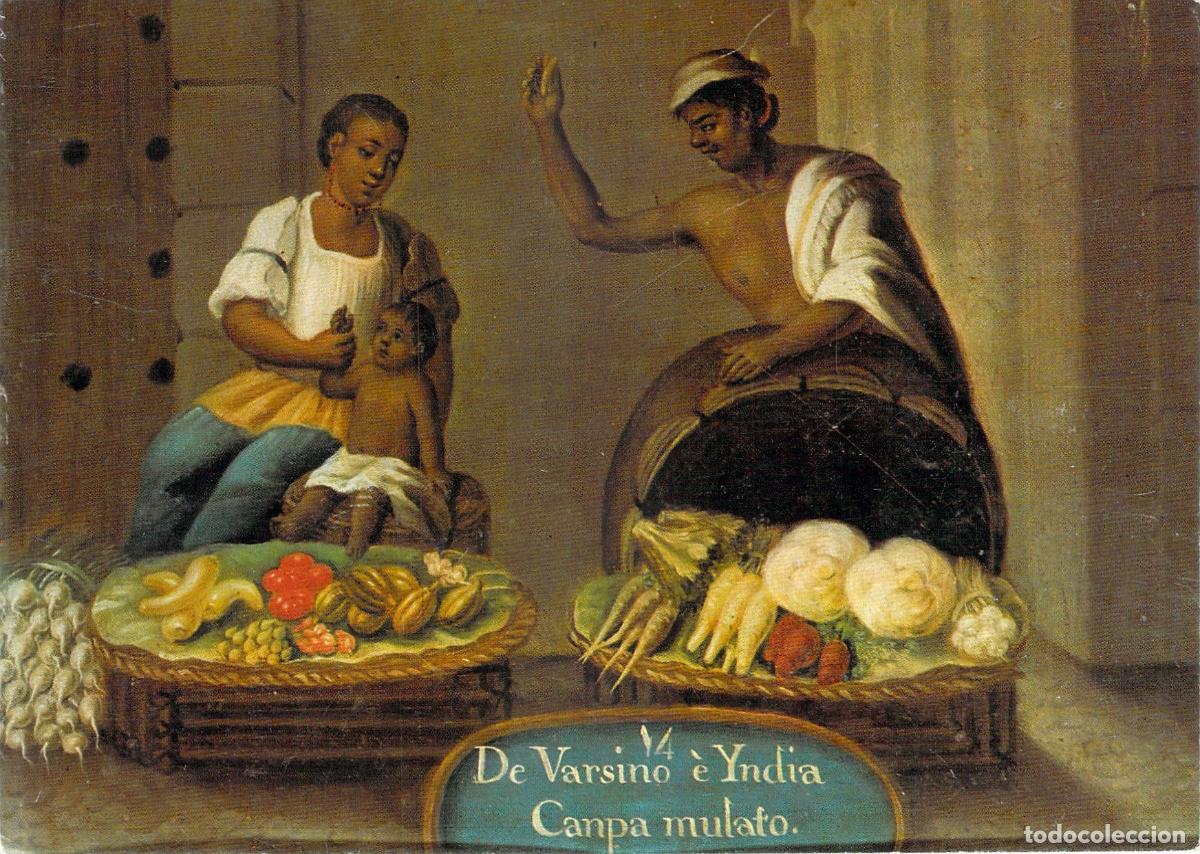 Postales: Postal Museo de Am&eacute;rica Madrid Pintura de Castas Mestizaje