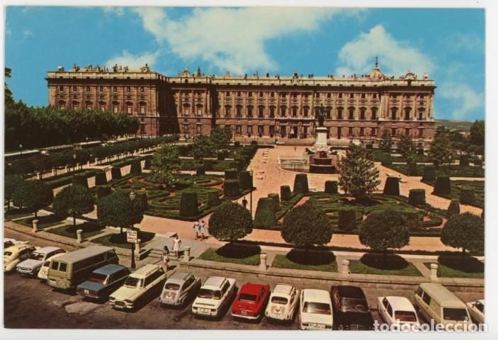 Postales: em04647 Madrid Plaza De Oriente Palacio Real 1970 Garrabella N&ordm;284 sc seat 600 850 sport 124 r8