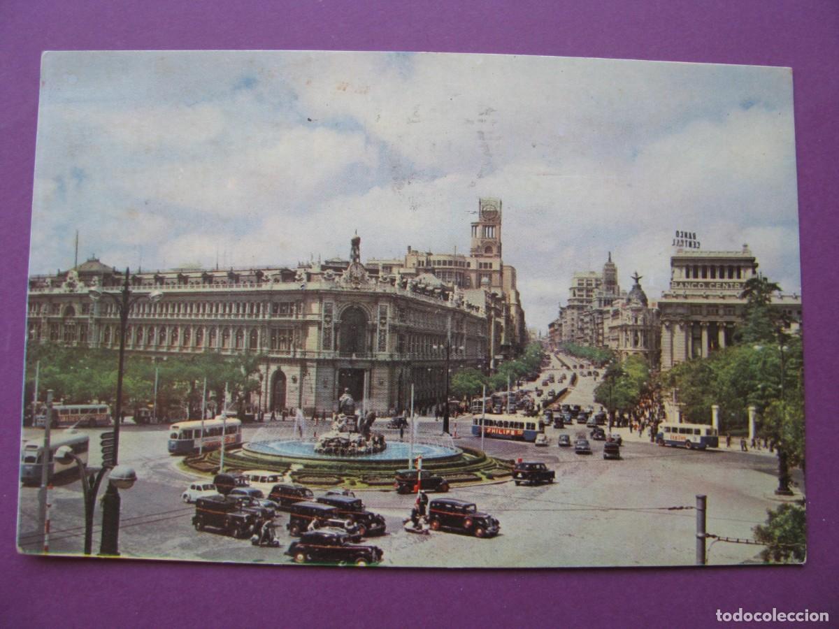 Postales: POSTAL DE MADRID. LAS CIBELES Y CALLE DE ALCAL&Aacute;. DOMINGUEZ. CIRCULADA.
