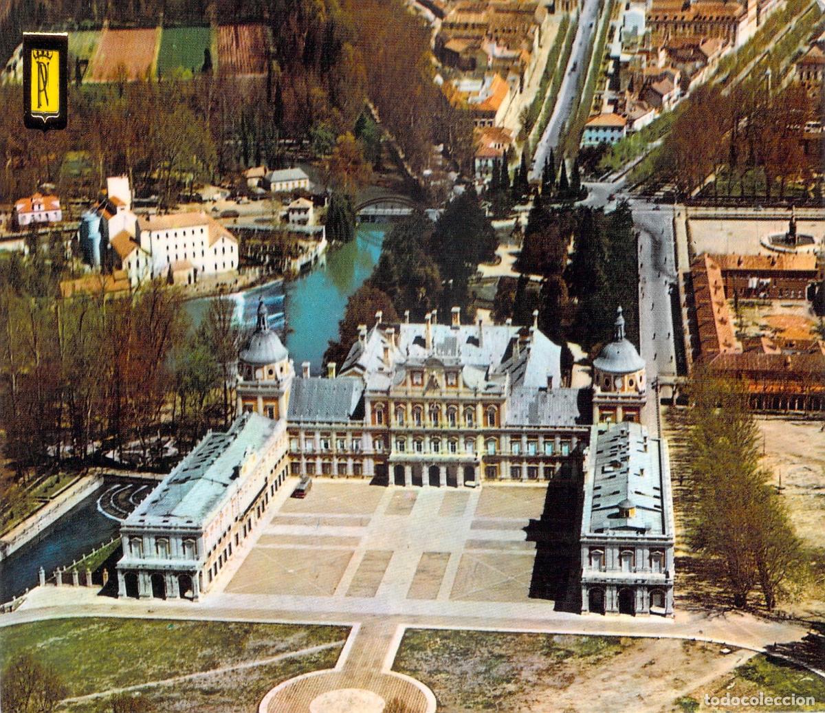 Postales: Postal de la Vista A&eacute;rea del Palacio Real de Aranjuez