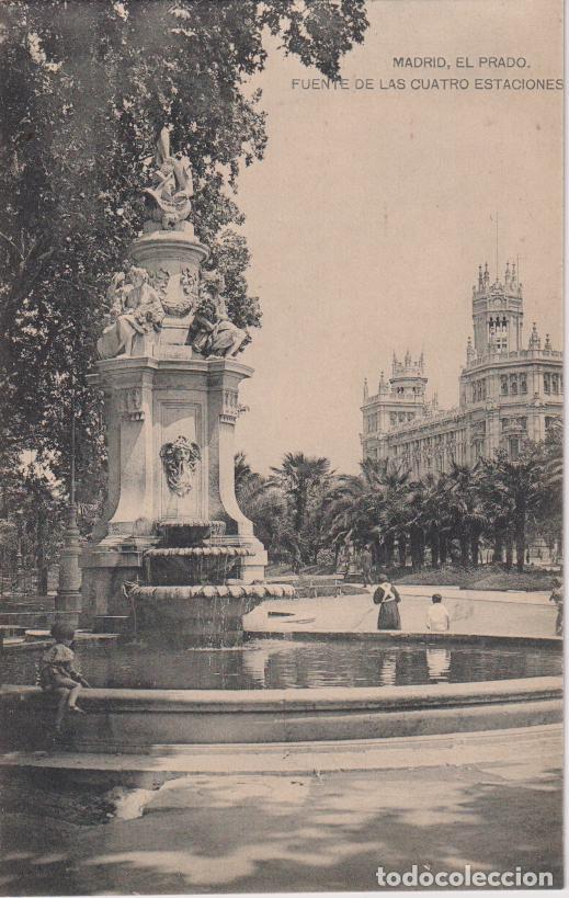 Postales: MADRID, FUENTE DE LAS CUATRO ESTACIONES &ndash; FOTOTIPIA DE HAUSER Y MENET &ndash; S/C