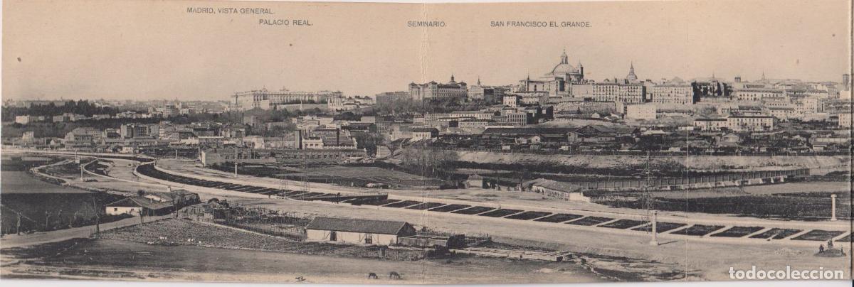 Postales: MADRID, TRIPLE POSTAL, VISTA GENERAL &ndash; FOTOTIPIA DE HAUSER Y MENET &ndash; S/C