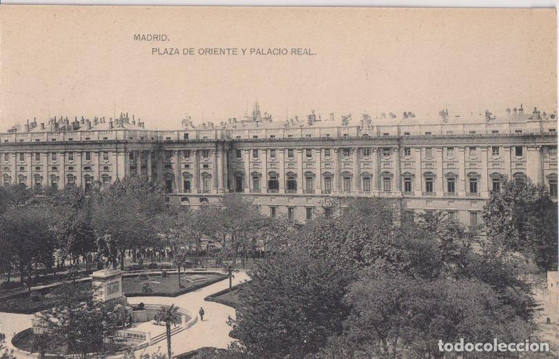 Postales: MADRID, PLAZA DE ORIENTE Y PALACIO REAL &ndash; FOTOTIPIA DE HAUSER Y MENET &ndash; S/C