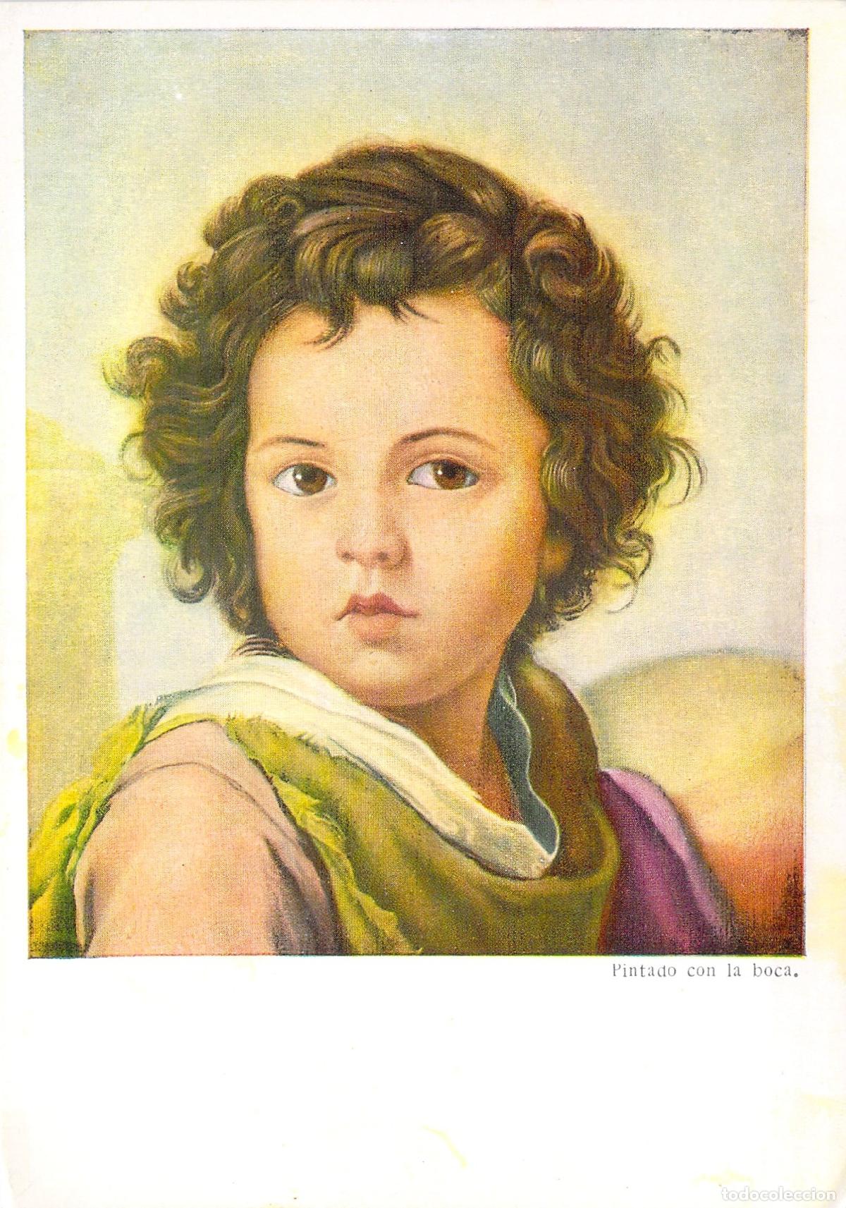 Postales: Postal El Divino Pastor de E.A. Stegmann Pintado con la Boca