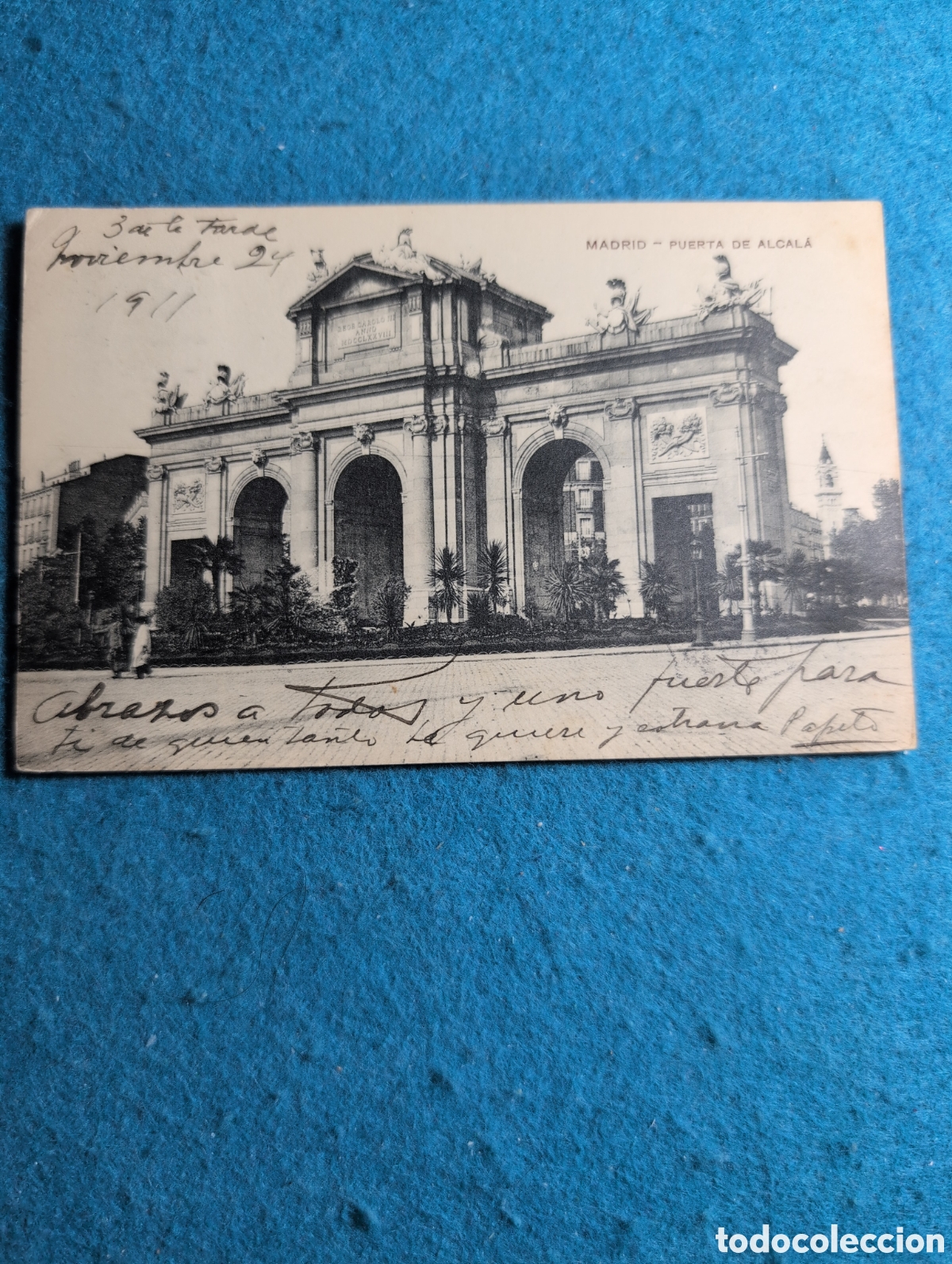 Postales: Madrid 1911 puerta de Alcal&aacute; 1911